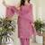 Pink Women Floral Printed Cotton Kurta with Trousers & Dupatta