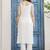 White Floral Printed Shoulder Strap Cotton Kurta with Pyjamas & Dupatta