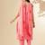 Pink Floral Printed Regular Phulkari Cotton Kurta ,Trousers & Dupatta