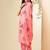Pink Floral Printed Regular Phulkari Cotton Kurta ,Trousers & Dupatta