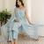 Grey Women Floral Printed Cotton Kurta with Trousers & Dupatta
