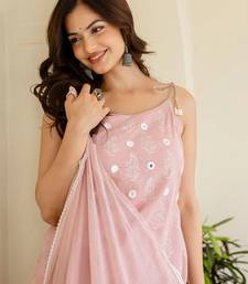 Pink Women Floral Printed Cotton Kurta with Pyjama & Dupatta