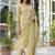 Yellow Women Floral Printed Cotton Kurta with Trousers & Dupatta