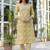 Yellow Women Floral Printed Cotton Kurta with Trousers & Dupatta