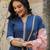 Blue Ethnic Motifs Printed Cotton Anarkali Kurta With Churidar & Dupatta Set