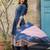 Blue Ethnic Motifs Printed Cotton Anarkali Kurta With Churidar & Dupatta Set