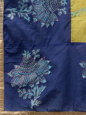 Olive Green Ethnic Motifs Printed Cotton Anarkali Kurta With Churidar & Dupatta Set 4