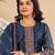 Blue Bandhani Printed Sequinned Kurta with Trousers & Dupatta Set