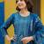 Blue Women Ethnic Motifs Printed Kurta with Trousers & Dupatta Cotton Set