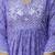 Purple Floral Embroidered Sequinned Empire A-Line Anarkali Cotton Kurta With Trousers & Dupatta