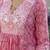 Pink Women Floral Embroidered Thread Work Anarkali Cotton Kurta Trousers & With Dupatta