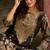 Black Ethnic Motifs Printed Silk Blend Straight Kurta With Trousers & Dupatta