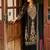 Black Ethnic Motifs Printed Silk Blend Straight Kurta With Trousers & Dupatta