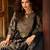 Black Ethnic Motifs Printed Silk Blend Straight Kurta With Trousers & Dupatta