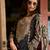 Black Ethnic Motifs Printed Silk Blend Straight Kurta With Trousers & Dupatta