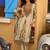 Off White Ethnic Motifs Printed Round Neck Silk Blend Straight Kurta With Trousers & Dupatta