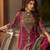 Rani Pink Ethnic Motifs Embroidered Regular Thread Work Silk Blend  Kurta with Trousers & With Dupatta
