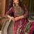 Rani Pink Ethnic Motifs Embroidered Regular Thread Work Silk Blend  Kurta with Trousers & With Dupatta