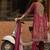 Rani Pink Ethnic Motifs Embroidered Regular Thread Work Silk Blend  Kurta with Trousers & With Dupatta