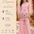 Women's pink viscose embroidered kurti set with pant