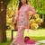 Women's pink viscose embroidered kurti set with pant