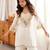 Women's off white viscose embroidered straight kurti set for women with sharara