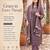 Women's mauve georgette embroidered straight kurta set with pant and dupatta