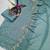 Women's sky blue georgette embroidered straight kurta set with pant and dupatta