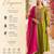 Women's olive silk blend embroidered straight kurta set with pant and dupatta