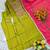Women's olive silk blend embroidered straight kurta set with pant and dupatta