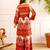Women's pink rayon printed kurti set with palazzo