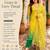 Women's yellow silk blend embroidered straight kurta set with pant and dupatta