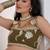 Wedding Wear Olive Green Thread Embroidery Sequence Net Lehenga Choli