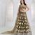 Wedding Wear Olive Green Thread Embroidery Sequence Net Lehenga Choli