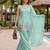 Women's  sea green crepe embroidered straight kurti set with palazzo and dupatta