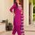 Women's pink viscose embroidered straight kurta set with patiala pant and dupatta