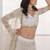 White Sequins Net Lehenga Choli With Dupatta