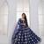Charming Navy Blue Thread Embroidery Net Wedding Wear Lehenga Choli