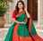 emerald green color contrast weaving border with allover weaving and rich weaved pallu silk blend saree
