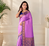 lavender color contrast weaving border with allover weaving and rich weaved pallu silk blend saree
