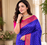 purple color contrast weaving border with allover weaving and rich weaved pallu silk blend saree