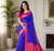 purple color contrast weaving border with allover weaving and rich weaved pallu silk blend saree