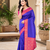 purple color contrast weaving border with allover weaving and rich weaved pallu silk blend saree