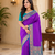 violet color contrast weaving border with allover weaving and rich weaved pallu silk blend saree