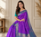 violet color contrast weaving border with allover weaving and rich weaved pallu silk blend saree