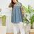 Floral printed pure cotton round neck co-ord set