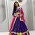 Purple Embroidery sequin and miror lace Work Fox georgette Lehenga choli Set