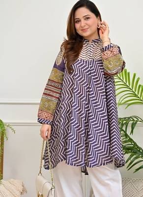 Floral printed pure cotton round neck co-ord set 2