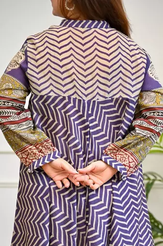Floral printed pure cotton round neck co-ord set