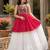 pink rayon cotton navratri kediya lehenga set- free size